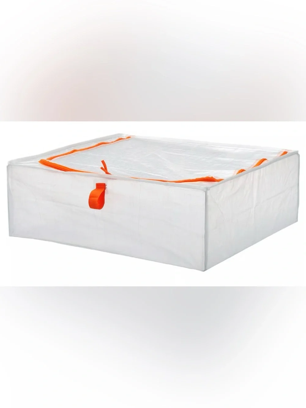 Ikea PÄRKLA Storage Bin with Orange Trim and Handle